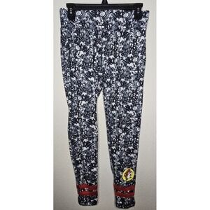 Buc-ees‎ Black Gray White Geometric Athletic Leggings Womens Size Medium
